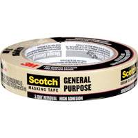 Scotch&reg; General Purpose Masking Tape 2020, 24 mm (1") x 55 m (180'), Tan NRZ Safety Inc.