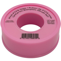 Teflon&reg; Tape, 520" L x 1/2" W, Pink NRZ Safety Inc.