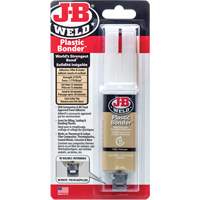 Plastic Bonder Adhesive, 25 ml, Syringe, Two-Part, Tan NRZ Safety Inc.