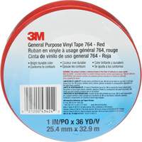 Ruban en vinyle pour travaux g&eacute;n&eacute;raux 764, 25,4 mm (1") la x 32,9 m (108') lo, 5 mils, Rouge NRZ Safety Inc.