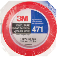 Ruban en vinyle 471, 25,4 mm (1") la x 32,9 m (108') lo, 5,3 mils, Rouge NRZ Safety Inc.