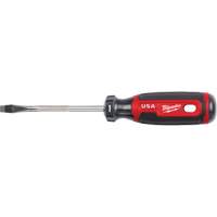 Slotted Screwdriver, 1/4" Tip, Round, 211 mm L, Cushion Grip Handle NRZ Safety Inc.