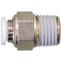 Straight Threaded Connector, 1/4", Brass, NPT Thread NRZ Safety Inc.