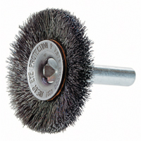 Brosses rotatives &agrave; fils cr&ecirc;p&eacute;s a/arbre 1/4", 3" dia., Fils 0,014", Arbre 1/4" NRZ Safety Inc.