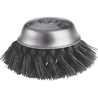 Knot Wire Cup Brushes - Stagger Row, 5-3/4" Dia. x 5/8"-11 Arbor NRZ Safety Inc.