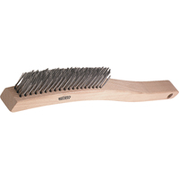 Brosses de grattage &agrave; manche long, garnissage en V, Acier inoxydable, 3 x 19 rangs de fils, Longueur 13-3/4" NRZ Safety Inc.