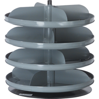 Rotabin&reg; Storage Units, 60 lbs. Capacity per Level, 4 Level, 18-1/2" H x 17" Dia. NRZ Safety Inc.