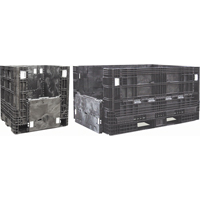 Collapsible Structural Polyethylene Containers, 30" L x 32" W x 25" H, Black NRZ Safety Inc.