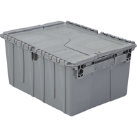 Flipak&reg; Polyethylene Plastic (PE) Distribution Containers, 11.8" x 9.8" x 7.7", Grey NRZ Safety Inc.