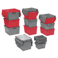 Flipak&reg; Polyethylene Plastic (PE) Distribution Containers, 19.7" x 11.8" x 7.3", Blue NRZ Safety Inc.