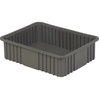 Contenant Divider Box, Poly&eacute;thyl&egrave;ne, 20,9" la x 15,9" p x 6" h, Gris NRZ Safety Inc.