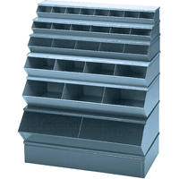 Bacs sectionnels superposables, Cap. 100 lb, 37" la x 24" p x 11" h, Bleu NRZ Safety Inc.