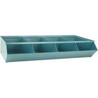 Bacs sectionnels superposables, Cap. 100 lb, 37" la x 18-3/4" p x 7-1/2" h, Bleu NRZ Safety Inc.