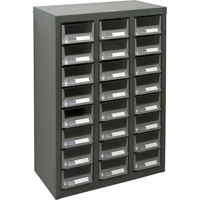 Casiers pour pi&egrave;ces KPC-400, Acier galvanis&eacute;, 24 tiroirs, 17-3/10" x 8-7/10" x 25-3/5", Gris NRZ Safety Inc.