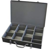Boîtes &agrave; compartiments ajustables, Acier, Variable compartiments, 13-3/8" la x 9-1/4" p, 2" h, Gris NRZ Safety Inc.