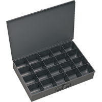 Boîtes &agrave; fond courb&eacute;, Acier, 20 compartiments, 18" la x 12" p, 3" h, Gris NRZ Safety Inc.