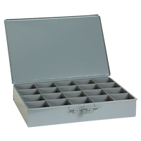 Boîtes &agrave; fond courb&eacute;, Acier, 20 compartiments, 18" la x 12" p, 3" h, Gris NRZ Safety Inc.