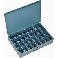 Boîtes &agrave; fond courb&eacute;, Acier, 32 compartiments, 18" la x 12" p, 3" h, Gris NRZ Safety Inc.