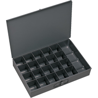 Boîtes &agrave; fond courb&eacute;, Acier, 21 compartiments, 13-3/8" la x 9-1/4" p, 2" h, Gris NRZ Safety Inc.
