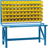 Louvered Rack with Bins, 36 Bins, 72" W x 15" D x 40" H NRZ Safety Inc.