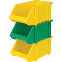 Stack & Hang Bin, 5-7/8" W x 4-11/16" H x 9-13/16" D, Yellow NRZ Safety Inc.