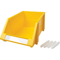 Stack & Hang Bin, 8-3/16" W x 6-3/16" H x 14" D, Yellow NRZ Safety Inc.