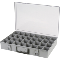 Compartment Case, Plastic, 32 Slots, 18-1/2" W x 13" D x 3" H, Grey NRZ Safety Inc.