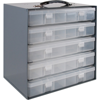 Casiers pour boîtes &agrave; compartiments, Acier, 5 compartiments, 11-1/4" la x 6-3/4" p, 10-3/4" h, Gris NRZ Safety Inc.