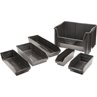 Recycled Shelf Bins, 4-1/8" W x 11-5/8" D x 4" H, 30 lbs. Capacity NRZ Safety Inc.