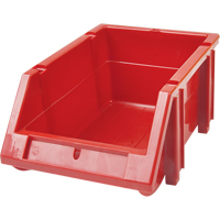 Stack & Hang Bin, 5-7/8" W x 4-11/16" H x 9-13/16" D, Red NRZ Safety Inc.