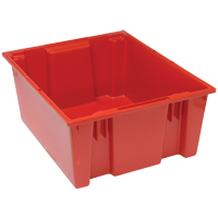 Stack & Nest Totes, 10" x 23.5" x 19.5", Red NRZ Safety Inc.