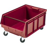 Bac g&eacute;ant empilable et mobile, 11-7/8" ha x 18-3/8" la x 29" p, Capacit&eacute; de 150 lb, Rouge NRZ Safety Inc.