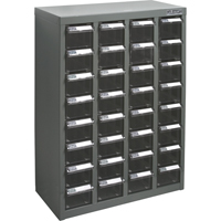 KPC-500 Parts Cabinet, Galvanized Steel, 32 Drawers, 18-1/10" x 8-7/10" x 25-3/5", Grey NRZ Safety Inc.
