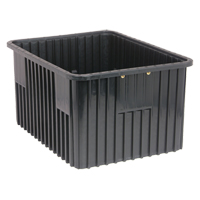 Conductive Dividable Grid Containers, Polypropylene, 17-1/2" W x 22-1/2" D x 8" H, Black NRZ Safety Inc.