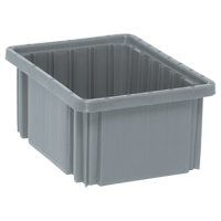 Divider Box&reg; Containers, Plastic, 10.9" W x 8.3" D x 5" H, Grey NRZ Safety Inc.