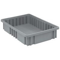 Divider Box&reg; Containers, Plastic, 16.5" W x 10.9" D x 3.5" H, Grey NRZ Safety Inc.
