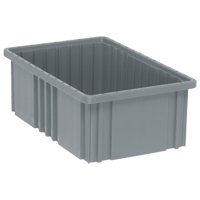 Divider Box&reg; Containers, Plastic, 16.5" W x 10.9" D x 6" H, Grey NRZ Safety Inc.