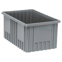 Divider Box&reg; Containers, Plastic, 16.5" W x 10.9" D x 8" H, Grey NRZ Safety Inc.