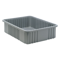 Divider Box&reg; Containers, Plastic, 22.5" W x 17.5" D x 6" H, Grey NRZ Safety Inc.