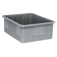 Divider Box&reg; Containers, Plastic, 22.5" W x 17.5" D x 8" H, Grey NRZ Safety Inc.