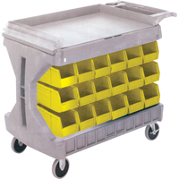 Pro Cart With Yellow Bins, Double-sided, 36 bins, 45-5/18" W x 24" D x 34-3/4" H NRZ Safety Inc.