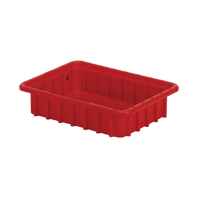 Divider Box&reg; Containers, Polyethylene, 10.8" W x 8.3" D x 2.5" H, Red NRZ Safety Inc.