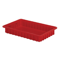 Contenants Divider Box, Poly&eacute;thyl&egrave;ne, 16,5" la x 10,9" p x 2,5" h, Rouge NRZ Safety Inc.