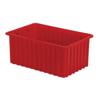 Divider Box&reg; Containers, Polyethylene, 16.5" W x 10.9" D x 7" H, Red NRZ Safety Inc.