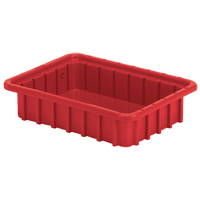 Contenants Divider Box, Poly&eacute;thyl&egrave;ne, 22,4" la x 17,4" p x 5" h, Rouge NRZ Safety Inc.