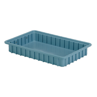 Contenants Divider Box, Poly&eacute;thyl&egrave;ne, 16,5" la x 10,9" p x 2,5" h, Bleu p&acirc;le NRZ Safety Inc.