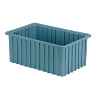 Divider Box&reg; Containers, Polyethylene, 16.5" W x 10.9" D x 7" H, Light Blue NRZ Safety Inc.