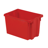 Polylewton Stack-N-Nest&reg; Containers, 12.1" x 19.4" x 12.9", Red NRZ Safety Inc.