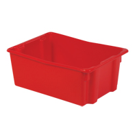 Polylewton Stack-N-Nest&reg; Containers, 10.5" x 26.1" x 18.7", Red NRZ Safety Inc.