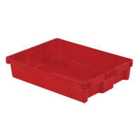 Polylewton Stack-N-Nest&reg; Containers, 6.1" x 29.6" x 22.4", Red NRZ Safety Inc.
